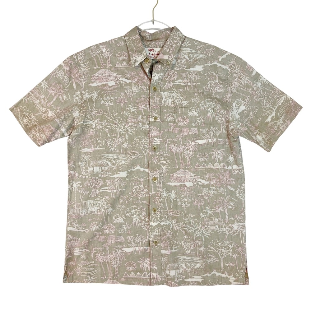 Kahala Mens Aloha Shirt‎ Size S Button Down Short Sleeve Hawaiian Print Made USA